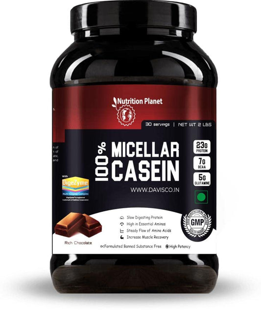 Nutrition Planet 100% Micellar Casein (With Added DigeZyme) for Pre/Post Workout