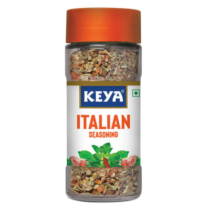 Keya Italian Seasoning, All Natural & Healthy Italian Spice Blend for Pizza, Pasta| Glass Bottle | Premium Herbs and Spices 35gm