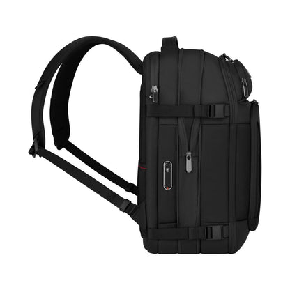 Victorinox Swiss Designed Werks Traveler 7.0, Boarding Bag, Backpack With 15.6 Inch Laptop and 11 Inch Tablet Compartment, Black, 653650