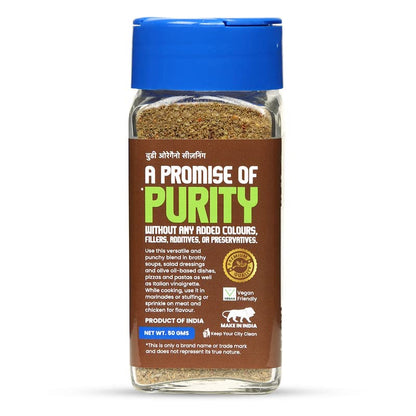 CRISTA Woody Oregano Seasoning | Fresh | Aromatic | Premium Spices & Herbs Blend | Vegan | Trans Fat Free | Cholesterol Free | Zero added Colours, Fillers, Additives & Preservatives | 50 gms