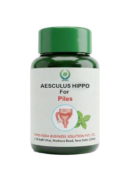SPAKS Aesculus Hippo Herbal Supplement for Piles, Natural