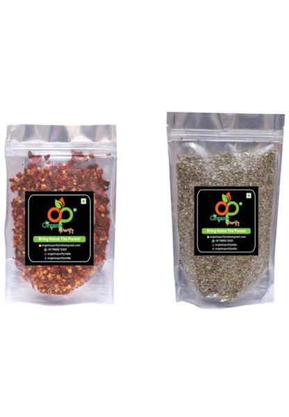 Organic Purify Oregano Seasoning + Roasted Chilli Flakes 200GM EACH (SUPER SAVER COMBO)