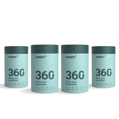 Supply6 360 Ultimate Health Powder for Women & Men | Daily Supplement with 63+Vitamins, Minerals, Probiotics, and Superfoods | Daily Greens | Gut Health supplements, Energy, Immunity (60 Servings)