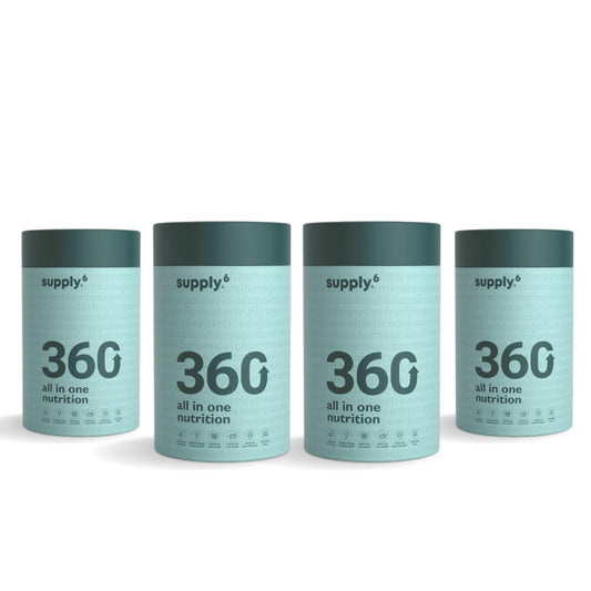 Supply6 360 Ultimate Health Powder for Women & Men | Daily Supplement with 63+Vitamins, Minerals, Probiotics, and Superfoods | Daily Greens | Gut Health supplements, Energy, Immunity (60 Servings)
