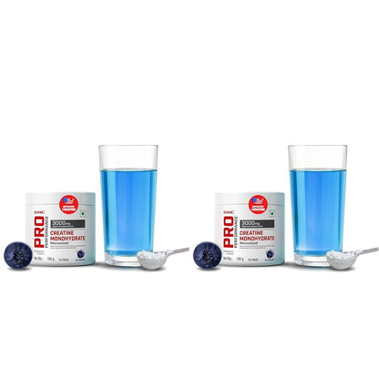 GNC Pro Performance Pure Micronized Creatine Monohydrate Powder | 100 Gm | Blueberry | Instantized | Increase Muscle Mass | Rapid Absorption | Lab Tested | Boosts Athletic Performance | Imported