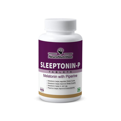 NeuroNutrition Oxford Expert's BUY1GET1 FREE TODAY ONLY DEAL SLEEP KIT SLEEPTONIN-P Melatonin 3mg With Sleep Assessment & Knowledge Kit, Sleeping pills, Sleeping tablets (Developed Formula by Oxford University Sleep Medicine Expert) (Pack of 60 Tablets)