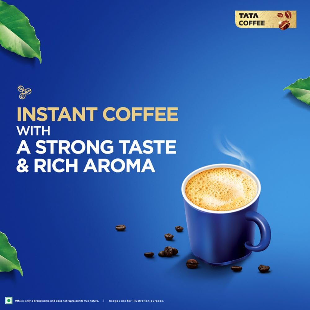 Tata Classic Instant Coffee, 200g Pouch, Chicory Mix With Strong Taste & Rich Aroma, With Flavour Locked Decoction Crystals