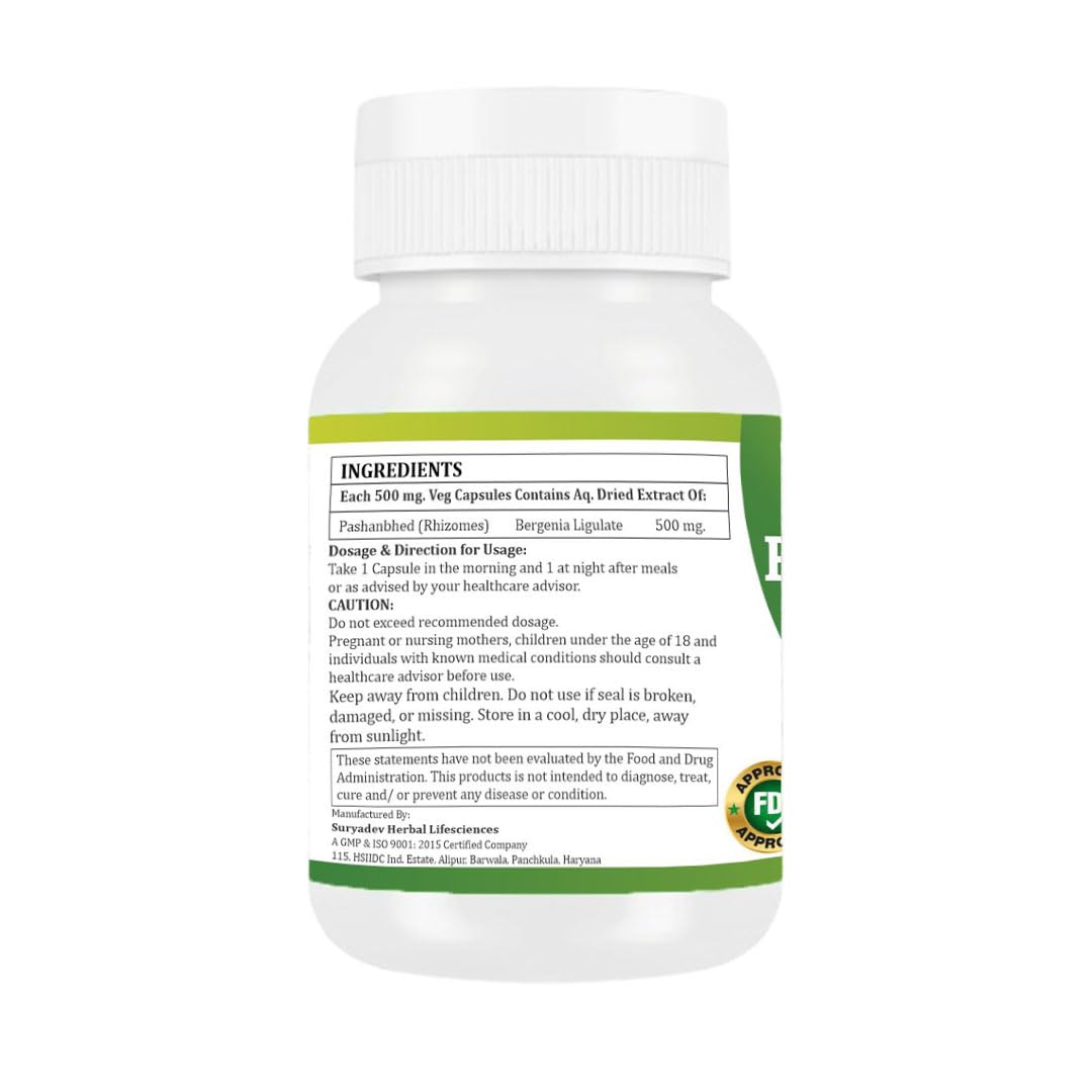 Morsan healthcare Pashanbhed Capsules | Ayurvedic Herbal Formula with Bergenia ligulata | Plant-Based Supplement | Vegan | 60 Veg Capsules | Traditional Botanical Ingredient | pack of 2