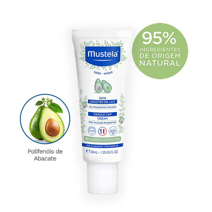 Mustela Stelaker/Cradle Cap Cream - 40ml/1.3oz - Gentle Solution for Cradle Cap