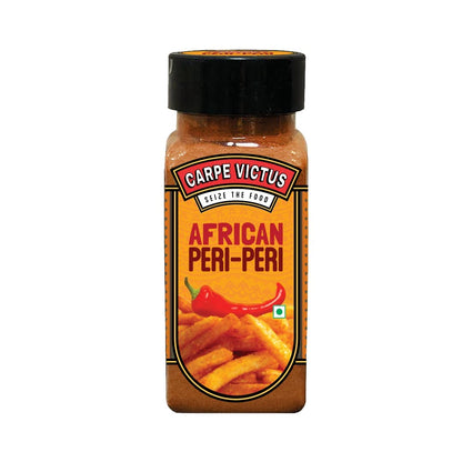 Carpe Victus No Onion No Garlic Jain Peri Peri Masala Powder, Instant Spice Mix for French Fries, Pizza, Pasta, Popcorn, Chips, Authentic African Piri Piri Seasoning or Fine Taste & Quality, 100gms