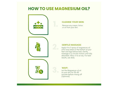 Anantya Natural Magnesium Oil Spray 100ml | Topical Magnesium Oil for Pain Relief & Muscle Recovery, feet, Sleep Support