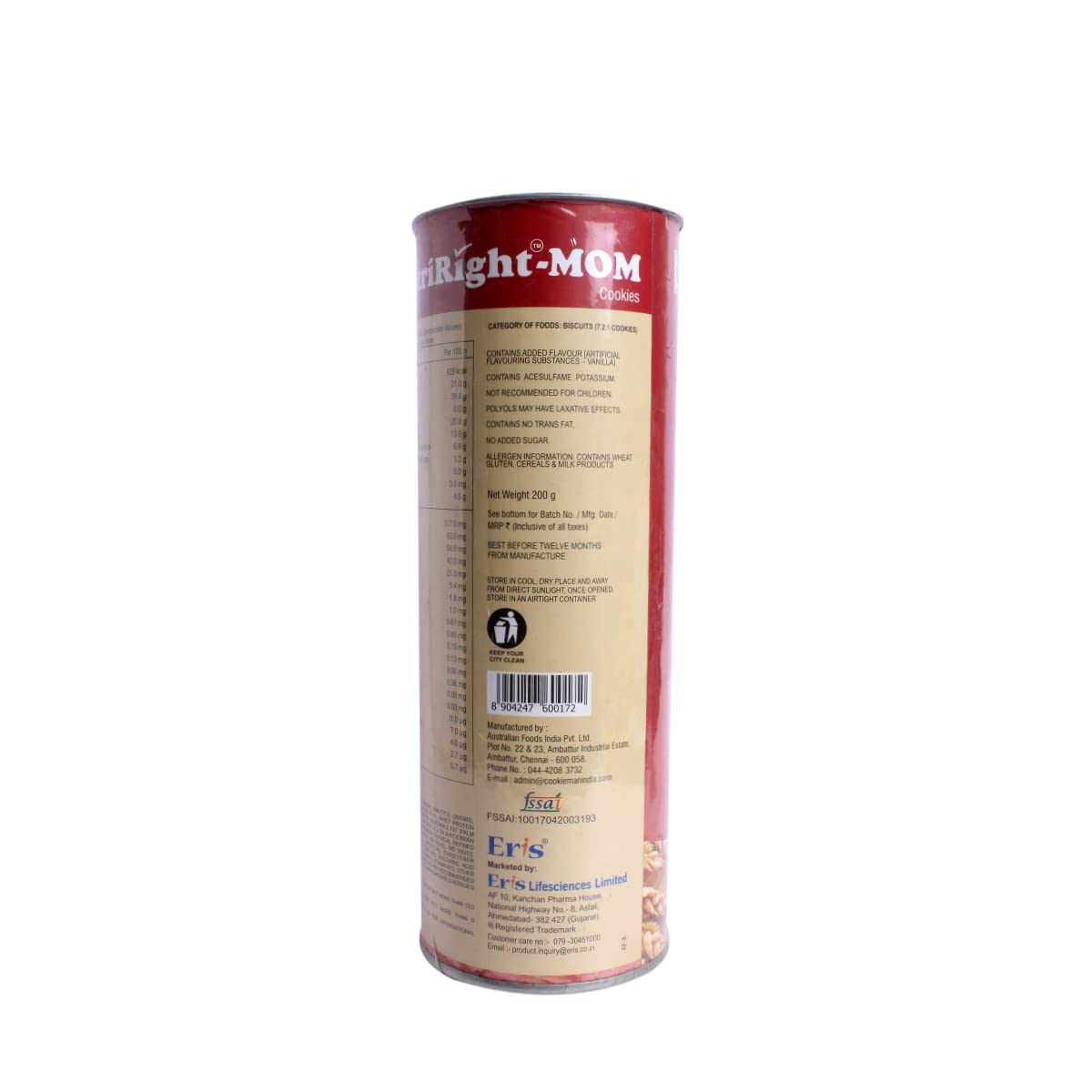 Nutriright-Mom - Bottle of 200g Cookies