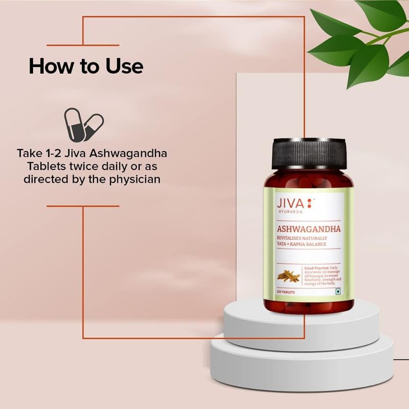 Jiva Ashwagandha Tablet | 100% Ayurvedic Formulation for Immunity And E- image 3
