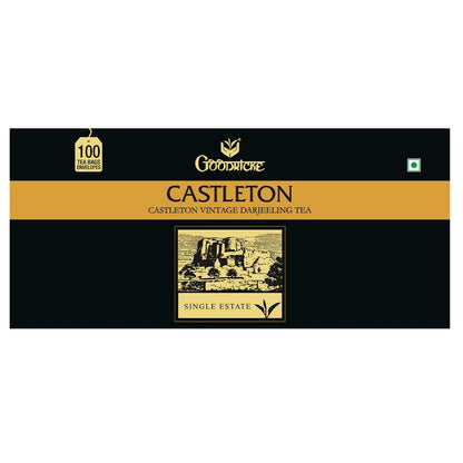 Goodricke Castleton Vintage Darjeeling Tea Bags 100 Count | Premium Single Estate Whole Leaf | Black Tea |Muscatel is a Taste note | Exclusive Tea 180g