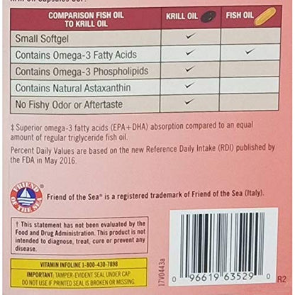 Kirkland Signature Krill Oil 500 mg., Pack of 160 Softgels