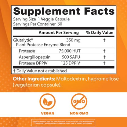 Doctor's Best Gluten Rescue with Glutalytic, Non-GMO, Vegan, Gluten Fre- image 4