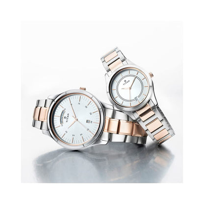 Titan Bandhan Quartz Analog with Day and Date Silver Dial Stainless Ste- image 3