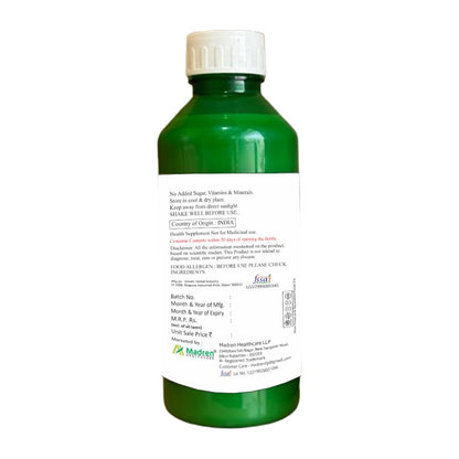Madren Healthcare Lauki Aloe Vera Juice 1L | Sugar Free Ayurvedic Wellness Juice | Lauki (Bottle Gourd) & Aloe Vera Blend | Supports Digestion, Detox & Hydration | Rich in Natural Nutrients | Health Drink for Men & Women (pack of 3)