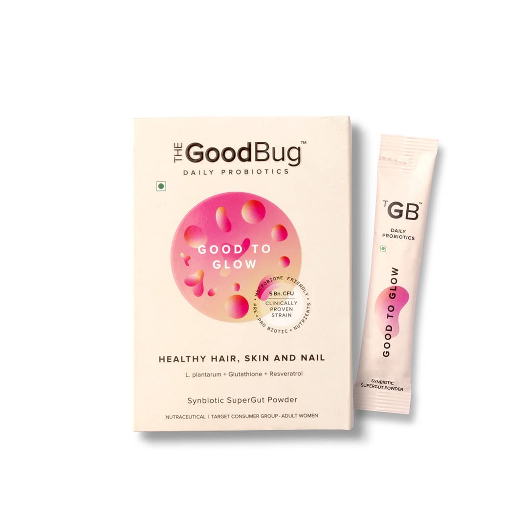 The Good Bug Good To Glow SuperGut Powder for Glowing Skin | Pre & Probiotic Sup