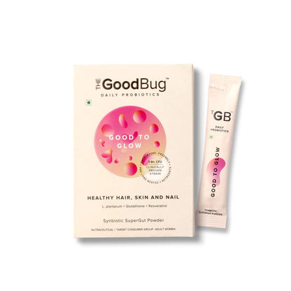 The Good Bug Good To Glow SuperGut Powder for Glowing Skin | Pre & Probiotic Sup