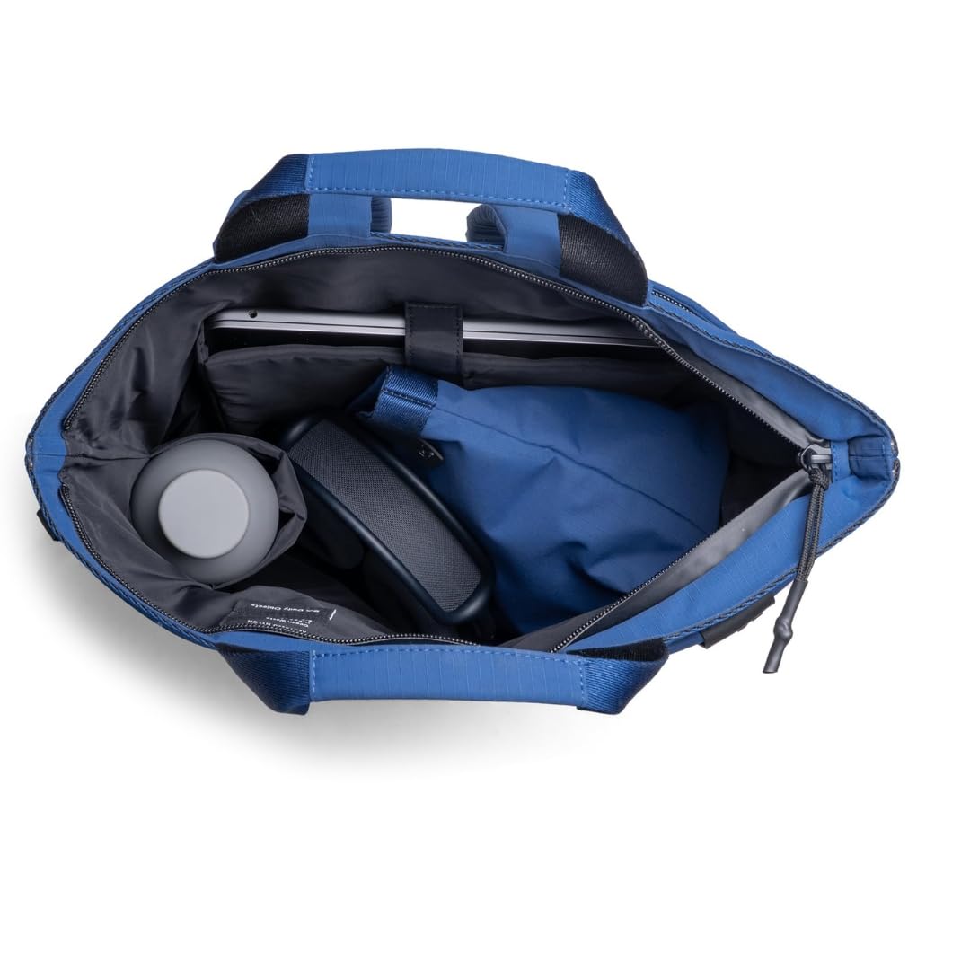 DailyObjects Water Resistant Pivot Carrypack Bag for Men & Women|Fits 13/14/15.6 inch Laptop/Macbook Pro/Air|Lightweight| Backpack (21L)|Office Use/Travel|Multi Pocket|Adjustable Shoulder Strap (Blue)