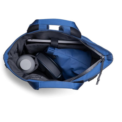 DailyObjects Water Resistant Pivot Carrypack Bag for Men & Women|Fits 13/14/15.6 inch Laptop/Macbook Pro/Air|Lightweight| Backpack (21L)|Office Use/Travel|Multi Pocket|Adjustable Shoulder Strap (Blue)