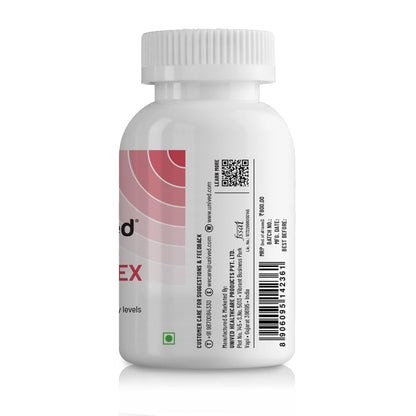 Unived Wholefood Natural B-Complex | Raw B-Vitamins | 100% Natural | One Month Supply
