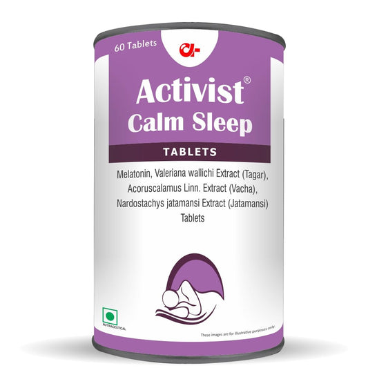 Activist Calm Sleep | Helps to Reduce Stress, Improve Sleep Quality | Natural Relaxation Formula for Restful Sleep | Nutritional Supplement for Better Sleep (60 Tablets)