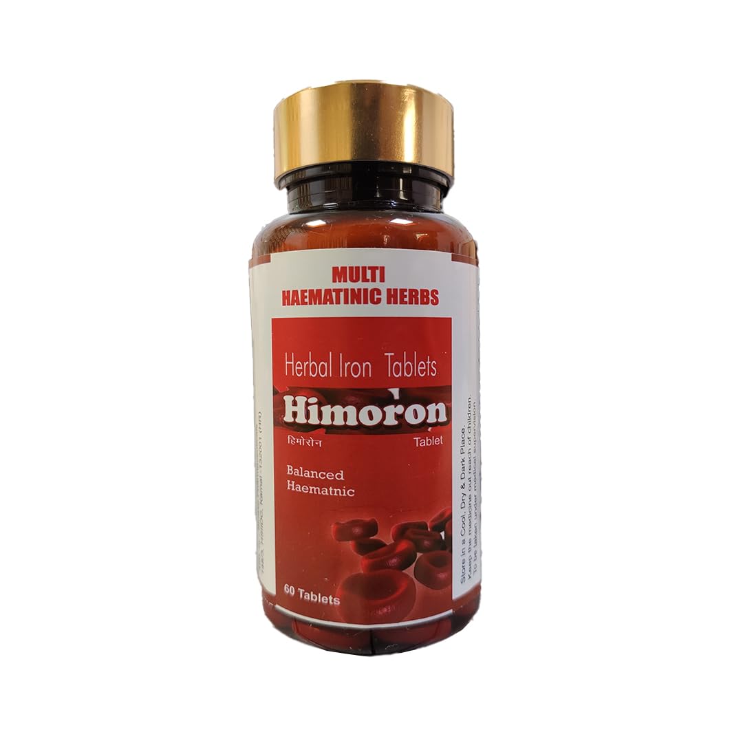 HIMANSHI HEALTH CARE Himoron Multi Haematinic Herbal Iron 60 Tablets | Ayurvedic Supplement for Iron Deficiency, Energy & Vitality | Supports Pregnancy, Lactation & Women’s Wellness