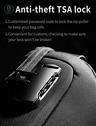 BANGE The Clownfish Sling Bags Water & Scratch Resistant Anti Theft Chest Crossbody Bags with USB Port fits up to 7.9 inches for Men and Women, (Black)