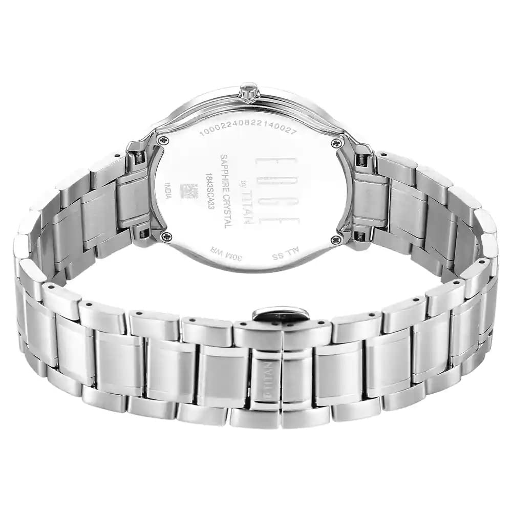 Titan Edge Metal Silver Dial Stainless Steel Strap Analog Watch for Men- image 2