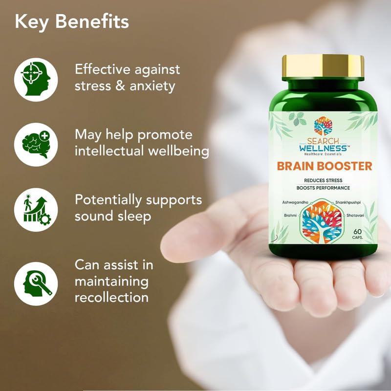 SEARCH WELLNESS Brain Booster For Kids & Adults 60 Capsules Pack of 1 |- image 6
