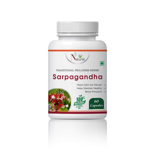 Natural Health Care Sarpgandha 500 Mg Capsules - 60 Capsules, Pack of 1