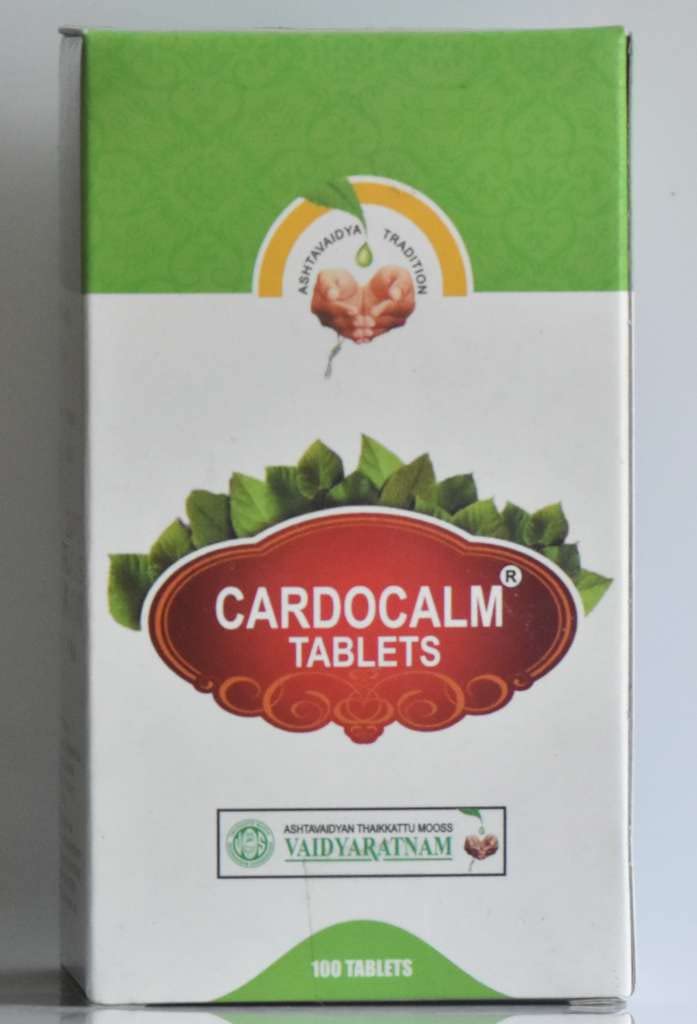 Vaidyaratnam Cardocalm Tablets -100 Ayurvedic Products VCARDOTAB100TAB_1