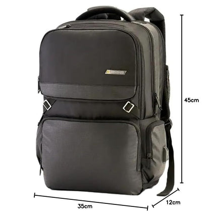 American Tourister Segno 2.0 Polyester Unisex Laptop Backpack (Black, FREE SIZE)