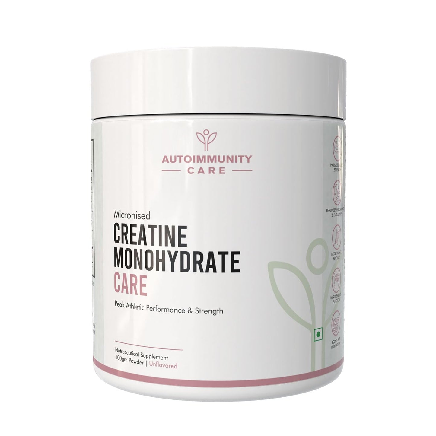 Autoimmunity Care: Micronised Creatine Monohydrate Care | 100% Pure Micronized | Peak Athletic Performance, Strength & Endurance | Enhanced Muscle Strength & Power | Brain & Cognitive Function | 100g Unflavored Powder