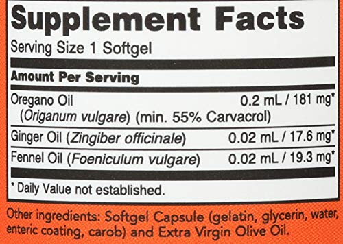 Now Foods OREGANO OIL ENTERIC COATED Softgels- image 5