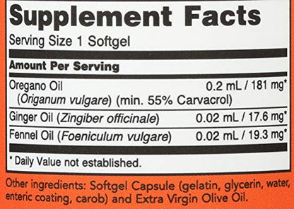 Now Foods OREGANO OIL ENTERIC COATED Softgels- image 5