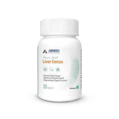 ABHEDA HEALTHCARE Liver Detox Supplement - Silymarin Milk Thistle Extract, NAC & Dandelion Root for Liver Cleanse & Fatty Liver Support - Herbal Liver Health Formula with Vitamins - 30 Tablets