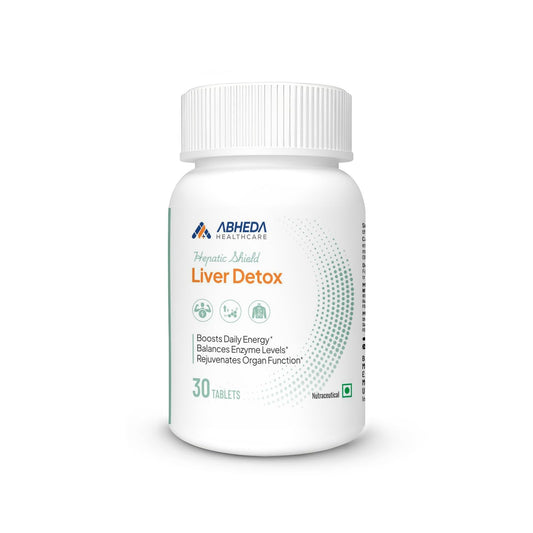 ABHEDA HEALTHCARE Liver Detox Supplement - Silymarin Milk Thistle Extract, NAC & Dandelion Root for Liver Cleanse & Fatty Liver Support - Herbal Liver Health Formula with Vitamins - 30 Tablets