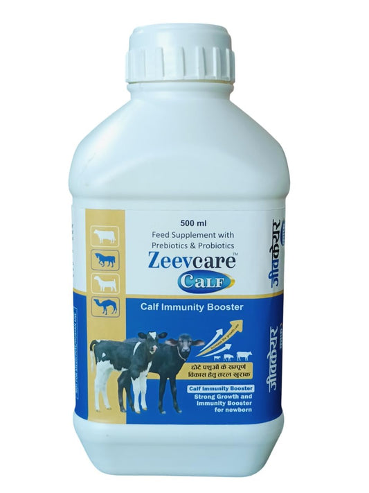 ZEEVCARE Calf Feed Supplement | Immunity Booster with Prebiotics & Probiotics | Calf Health Care | 500 ml