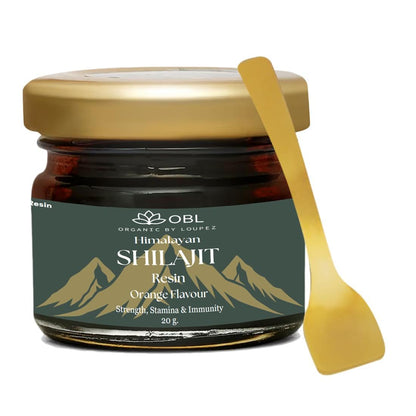 OBL Himalayan Shilajit Resin with Honey – Pure Himalayan Blend – Strength, Stamina & Muscle Booster – Energy Supplement for Men & Women – 250mg/Serving – 80 Servings – 20g Pack