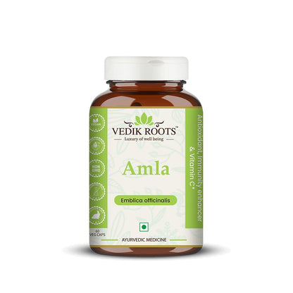 Vedikroots Amla Capsules 60_ Organic Hair Growth & Vitamin C Herbal Supplement A