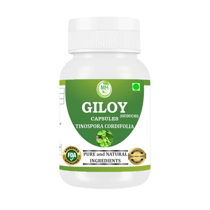Morsan's Giloy (Tinospora cordifolia) Capsules, Pack of 60 x 500 mg. Veg. Capsules (1)
