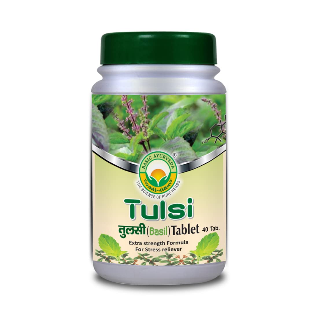 BASIC AYURVEDA Tulsi (Basil) 40 Tablets |- image 2