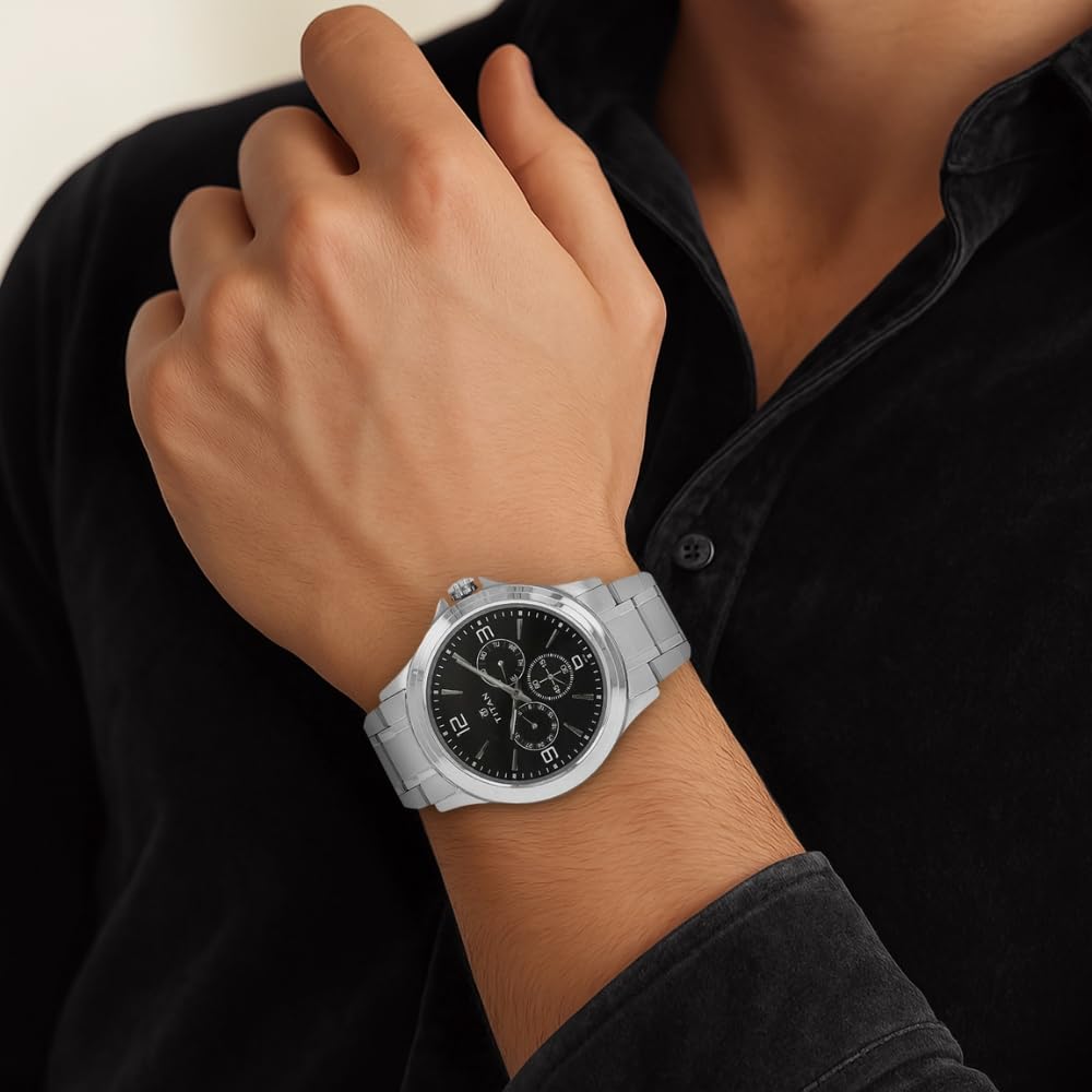 Titan Analog Black Dial Men's Watch-NM1698SM01 / NL1698SM01