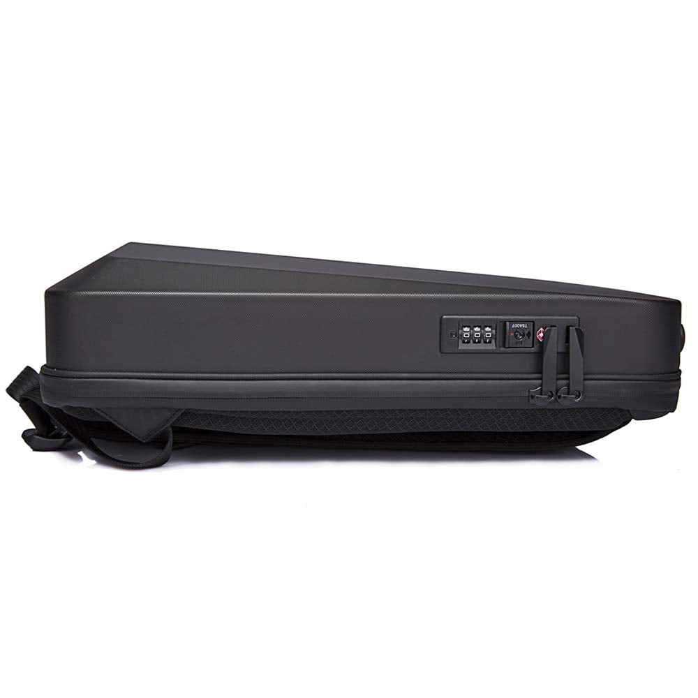 BANGE 1 Compartment Laptop Backpack Unisex Carry On Eva Antitheft Usb Waterproof Laptop Bag, Black, Large, 10.8 L