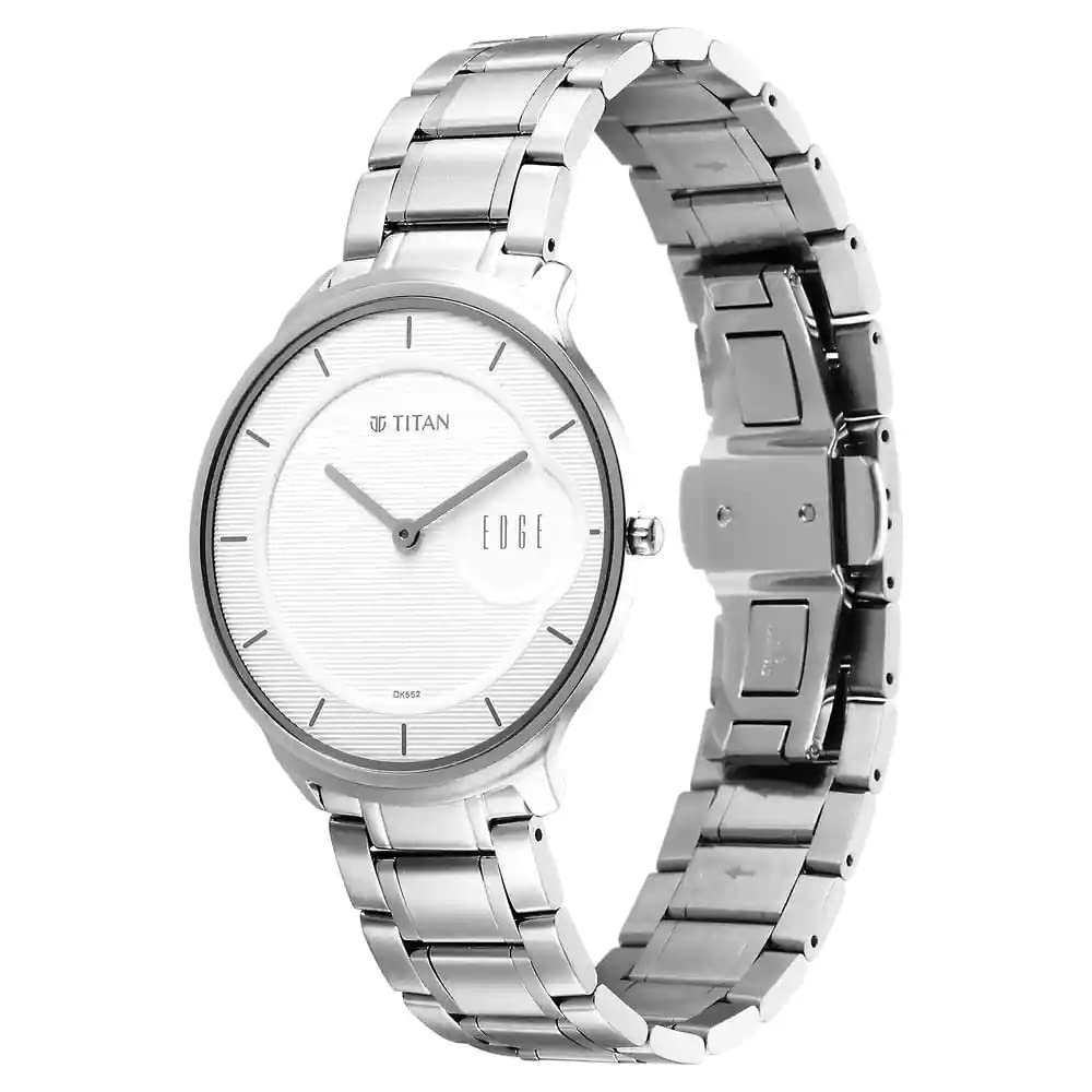 Titan Edge Metal Silver Dial Stainless Steel Strap Analog Watch for Men- image 4