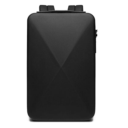 BANGE Multifunctional Hard Shell Water Resistant Business Travel Laptop Backpack (Black)