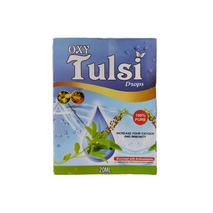 HIMANSHI HEALTH CARE Oxy Tulsi Drops 20ml | Ayurvedic Herbal Immunity Booster | Enriched with Antioxidants | Supports Respiratory Health, Digestion & Overall Wellness